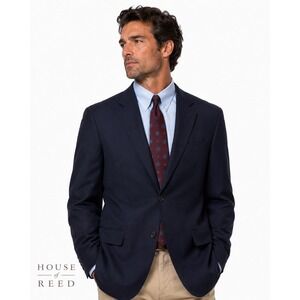 Hugo Boss 48L Navy Wool Sport Coat Blazer Made in USA Saks Fifth Avenue